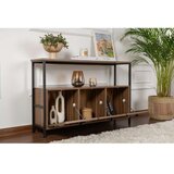 Hanah home Stranska mizica v orehovem dekorju v temni naravni barvi 29,5x120 cm Solace – | Shoptok.si
