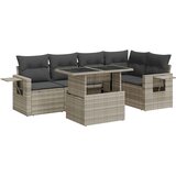  6-dijelni set vrtnih sofa od poliratana s jastucima svjetlosivi | shoptok.hr