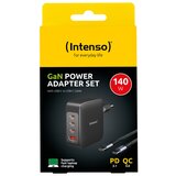 Intenso 140W GaN napajalnik s priključkom 3xUSB-C in 1xUSB-A ter priloženim 2M 200W USB-C kablom Cene