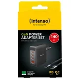 140W GaN napajalnik s priključkom 3xUSB-C in 1xUSB-A ter priloženim 2M 200W USB-C kablom