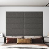 vidaXL zidne ploče 12 kom tamnosiva 90x30 cm tkanina 3,24 m² | shoptok.hr