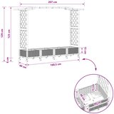  Povišeni krevet s mrežom i krovom Smeđa 207 x 40 x 129 cm PP | shoptok.hr
