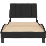  Posteljni okvir z vzglavjem črn 80x200 cm žamet, (21086416) | Shoptok.si