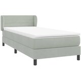 Box Spring krevet s madracem svijetlo sivi 80x210 cm baršun | shoptok.hr