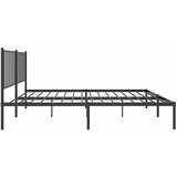  Metalni okvir za krevet s uzglavljem crni 140x200 cm | shoptok.hr