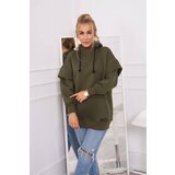 Kesi Insulated turtleneck sweatshirt in khaki color | Shoptok.si