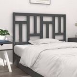  Uzglavlje za krevet sivo 125,5 x 4 x 100 cm od masivne borovine | shoptok.hr