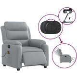 vidaXL Električni masažni naslonjač od tkanine svjetlosivi | shoptok.hr