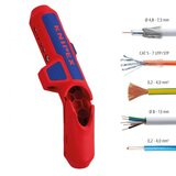 Knipex Univerzalni alat za skidanje izolacije 135 mm 16 95 01 SB ErgoStrip crveni | ePonuda.com