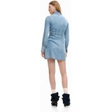 Desigual Dolga srajca moder denim | Shoptok.si