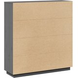  Visoka komoda siva 110,5x35x117 cm od masivne borovine | shoptok.hr