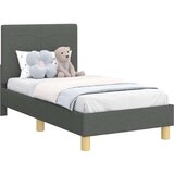  Posteljica za malčke z vzglavjem Temno siva 70 x 140 cm blago, (5000105134) | Shoptok.si