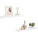  Zidne police za fotografije 2 kom bijele 40 x 9 x 3 cm MDF | shoptok.hr