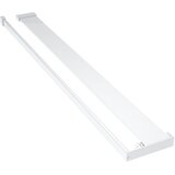 Pregrada za tuš s policom krom 90x195 cm staklo ESG i aluminij | shoptok.hr