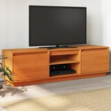  The Living Store TV omarica voščeno rjava 140x35x40 cm trdna borovina - TV Omarica, (21508261) Cene