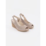 GOODIN Openwork beige wedge sandals | Shoptok.si