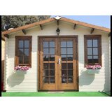 Male kuće Drvena vrtna kuća AINO 400 × 400 cm sa šindrom | shoptok.hr
