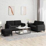  3-dijelni set sofa s jastucima crni baršunasti | shoptok.hr