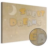  Slika - Sweet Dreams - Pastel Inscription Surrounded by the Moon and Stars 30x20 Premium Print | shoptok.hr