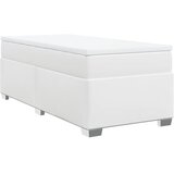  s oprugama i madracem bijeli 90 x 200 cm od umjetne kože | shoptok.hr