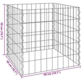 vidaXL Srebrna Kovina 50 x 50 x 50 cm Trda Kovinska vrtna ograja Cene