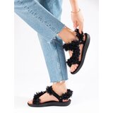 Shelvt Women's black scented Velcro sandals | Eponuda.ba