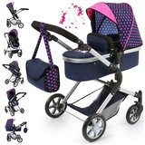Kolica za lutke Reig Combi Neo Pro Mornarsko plava 63 cm | shoptok.hr