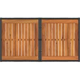  Stol za vrt Crna i prirodna 100 x 55 x 37 cm PE Rattan i Staklo | Eponuda.com