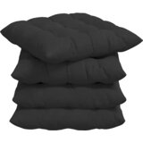  Jastučići za sjedenje 4 pcs Crna 40 x 40 x 6 cm Mikrofibra | Eponuda.com