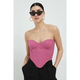 Bardot Top za žene, boja: ljubičasta, s uzorkom | shoptok.hr