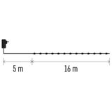 Emos Božična drop veriga LED 160, 16 m, zunanja in notranja, topla bela, časovnik | Shoptok.si