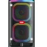 bluetooth speaker + karaoke mic F58 rgb black 40W