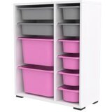 Hanah home višenamenska polica zen 2D2K6U white grey pink | ePonuda.com