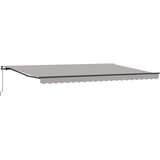  Skrovita tenda Svijetlo siva 500 × 300 cm Poliester i čelik | shoptok.hr