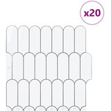  Pernata pločica 20 pcs Bijela siva 30 x 30 cm Poliuretan i PET | shoptok.hr