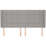 Uzglavlje s ušima svjetlosivi 163x23x118/128 cm od tkanine | shoptok.hr