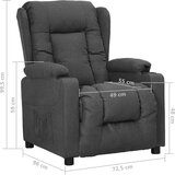  Naslanjač iz temno sivega blaga, (20812045) | Shoptok.si