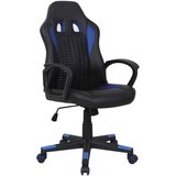 XORA GAMING STOL umetna masa, tekstil modra, črna | Shoptok.si