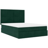  Ottoman krevet s madracima i LED diodama tamnozeleni 140x190 cm baršun | shoptok.hr