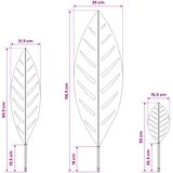  Stabljika za vrt 3 kom. 116,5 x 35 x 3 cm Bijela Čelik Slike