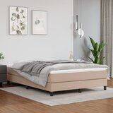  s oprugama i madrac cappuccino 140x190cm od umjetne kože | shoptok.hr