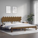  Okvir kreveta s uzglavljem boja meda 200x200cm od masivnog drva | Eponuda.com