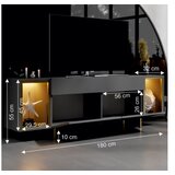 Hanah home TV komoda, siva Slike