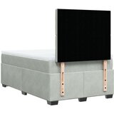 vidaXL Krevet s oprugama i madracem svjetlosivi 120x190 cm baršunasti | shoptok.hr