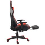 vidaXL Okretna igraća stolica s osloncem za noge crvena PVC | shoptok.hr