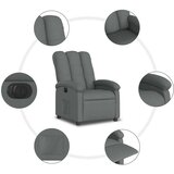 vidaXL Električni naslonjač od tkanine tamnosivi | shoptok.hr