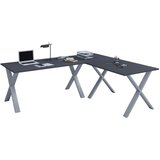 MID.YOU KOTNA PISALNA MIZA kovina, leseni material antracit, srebrne barve | Shoptok.si
