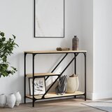 vidaXL Konzolna mizica sonoma hrast 88,5x30x75 cm inženirski les | Shoptok.si