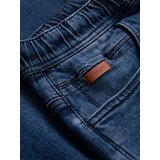 Ombre Men's shorts with elastic waistband and wash effect - blue | Shoptok.si