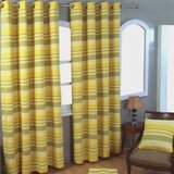 HOMESCAPES Bombažne črtaste rumene zavese iz Maroka, par, 165x229 cm, (20749373) | Shoptok.si
